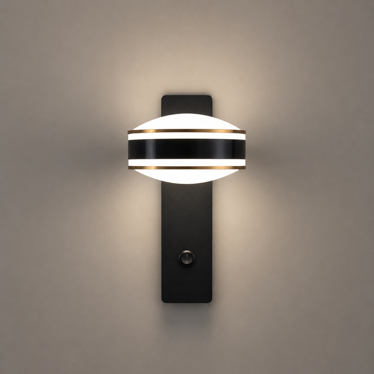 Modern wall-mounted light fixture on a neutral background