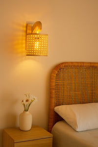 Rattan Curve Wall Light